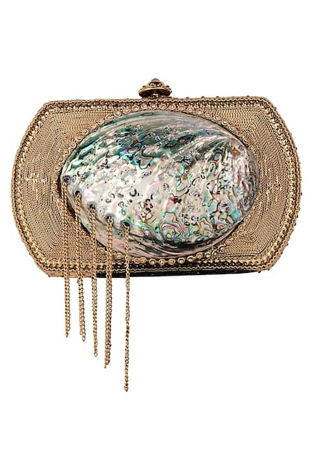 Puneet Gupta Metal Chain Detail Clutch 