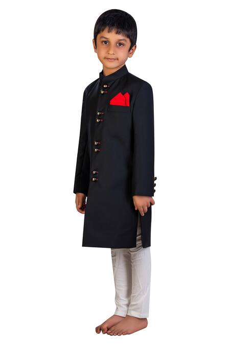 Little Stars Black Sherwani Set Online at Aza Fashions Little Stars_Black Sherwani Set _Online_at_Aza_Fashions