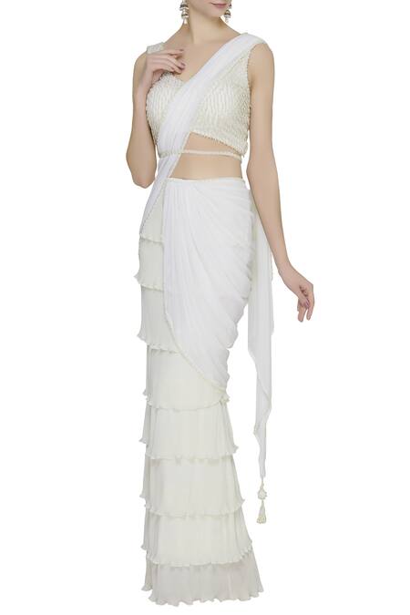 ARPAN VOHRA Pre-Draped Lehenga Saree With Blouse 