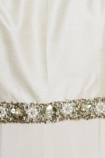 Shop_NIDHIKA SHEKHAR_White Embellished Cape Jumpsuit _Online_at_Aza_Fashions