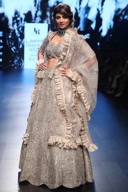 Buy_Jayanti Reddy_Beige Embroidered Lehenga Set _Online_at_Aza_Fashions