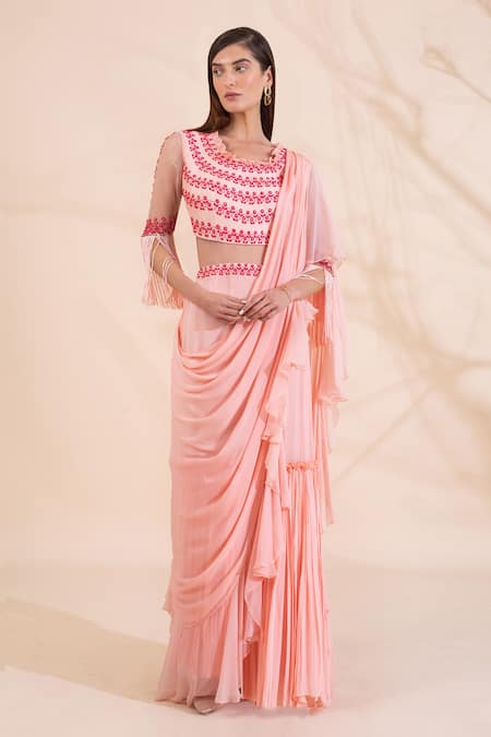 Limerick by Abirr N' Nanki Pre Draped Saree Gown 