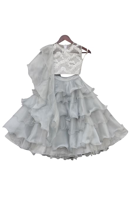 FAYON KIDS Embroidered lehenga set 