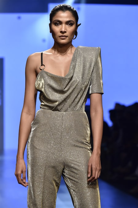 Nikhil Thampi Metallic Jumpsuit 