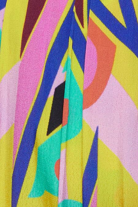 Papa Don't Preach Yellow Crepe Bandeau Printed Jumpsuit at Aza Fashions Papa Don't Preach_Yellow Crepe Bandeau Printed Jumpsuit_at_Aza_Fashions