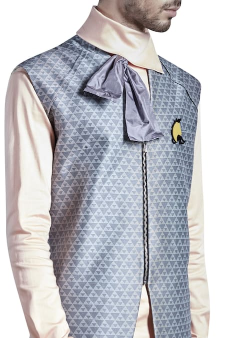 Bubber Couture Printed Nehru Jacket with Shirt 