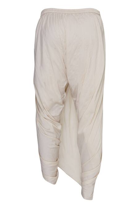 Pranay Baidya Peach Cotton Silk Dhoti Pant Online at Aza Fashions Pranay Baidya_Peach Cotton Silk Dhoti Pant _Online_at_Aza_Fashions