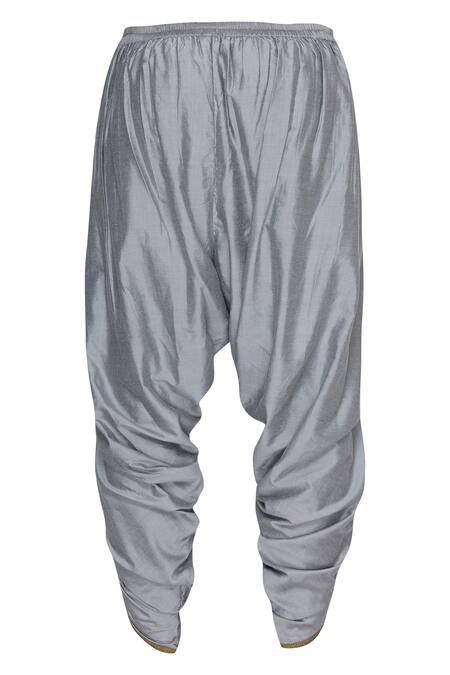 Pranay Baidya Grey Cotton Silk Dhoti Pant Online at Aza Fashions Pranay Baidya_Grey Cotton Silk Dhoti Pant _Online_at_Aza_Fashions