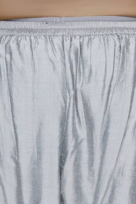 Shop Pranay Baidya Grey Cotton Silk Dhoti Pant Online at Aza Fashions Shop_Pranay Baidya_Grey Cotton Silk Dhoti Pant _Online_at_Aza_Fashions