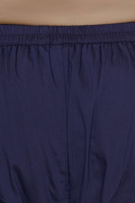 Shop Pranay Baidya Blue Cotton Silk Dhoti Pant Online at Aza Fashions Shop_Pranay Baidya_Blue Cotton Silk Dhoti Pant _Online_at_Aza_Fashions