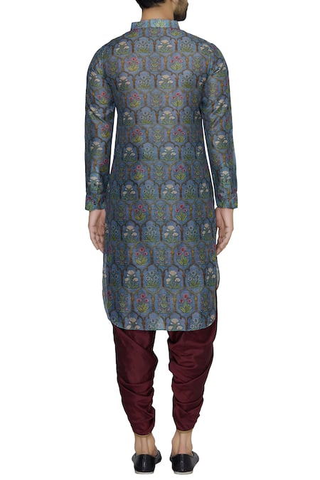 Pranay Baidya Mughal Floral Print Kurta 