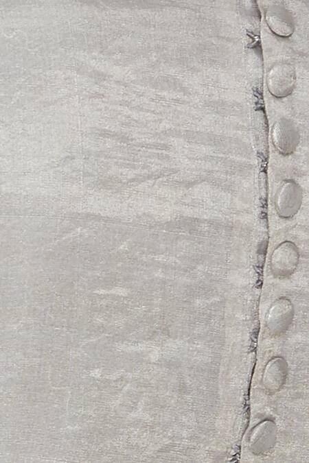 Pranay Baidya Silver Tissue Blouse at Aza Fashions Pranay Baidya_Silver Tissue Blouse _at_Aza_Fashions