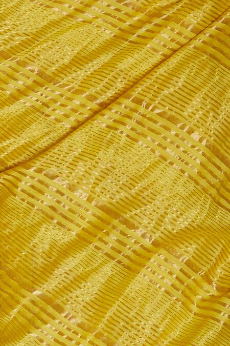 Pranay Baidya Yellow Chanderi Saree at Aza Fashions Pranay Baidya_Yellow Chanderi Saree _at_Aza_Fashions