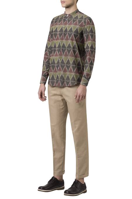 Suketdhir_Multi Color Cotton Print Shirt _Online_at_Aza_Fashions