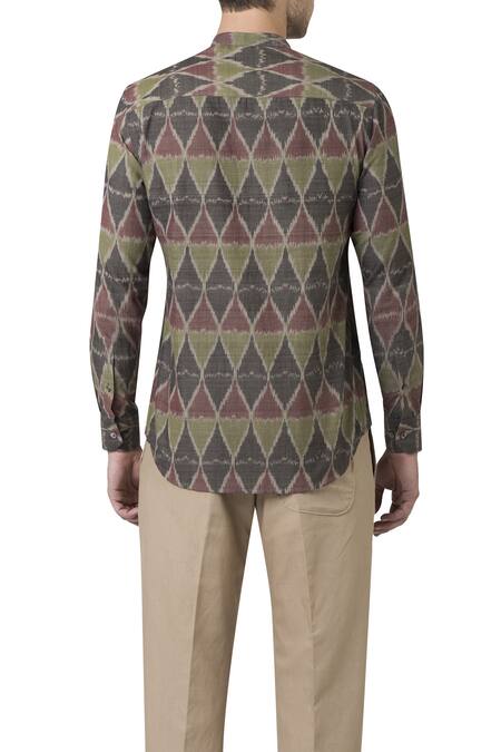 Suketdhir_Multi Color Cotton Print Shirt _at_Aza_Fashions