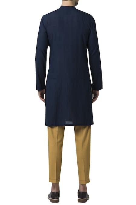 Suketdhir Linen Solid Short Kurta 