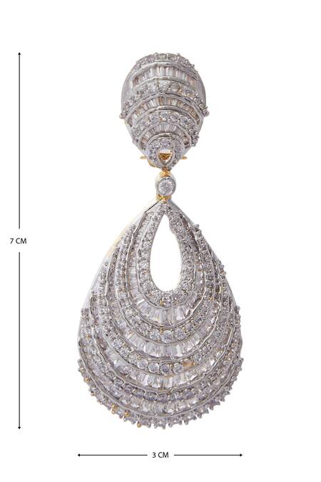 Buy_Moh-Maya By Disha Khatri_Gold Plated Crystals Danglers _Online_at_Aza_Fashions