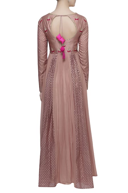 Shop Abhi Singh Pink Round Hand Embroidered Anarkali Set at Aza Fashions Shop_Abhi Singh_Pink Round Hand Embroidered Anarkali Set _at_Aza_Fashions