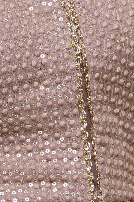 Abhi Singh Pink V Neck Embroidered Peplum Blouse And Lehenga Set at Aza Fashions Abhi Singh_Pink V Neck Embroidered Peplum Blouse And Lehenga Set _at_Aza_Fashions