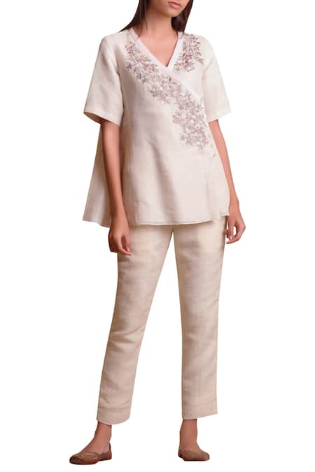 Sue Mue Linen Embroidered Tunic 