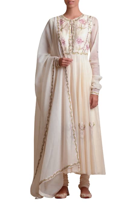 Sue Mue Handloom Embroidered Anarkali Set 