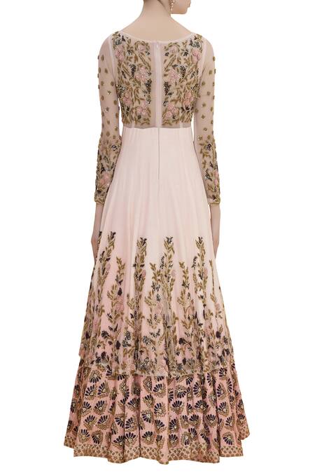 Shop Neha Mehta Couture Pink Hand Embroidered Kurta Set at Aza Fashions Shop_Neha Mehta Couture_Pink Hand Embroidered Kurta Set _at_Aza_Fashions