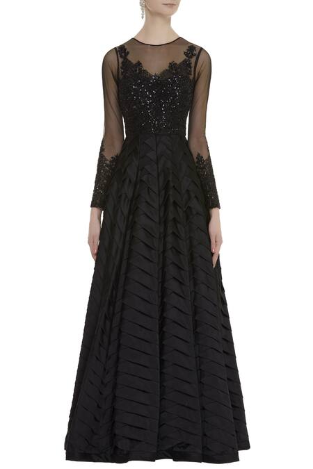 Neha Mehta Couture Black Embellished Gown Online at Aza Fashions Neha Mehta Couture_Black Embellished Gown _Online_at_Aza_Fashions
