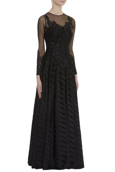 Buy Neha Mehta Couture Black Embellished Gown Online at Aza Fashions Buy_Neha Mehta Couture_Black Embellished Gown _Online_at_Aza_Fashions