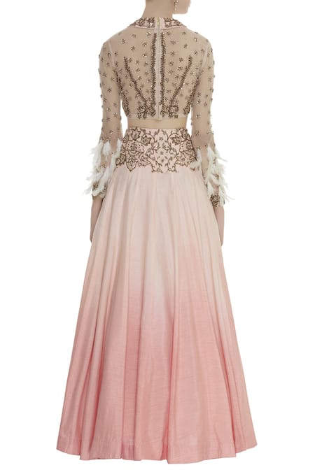 Shop Neha Mehta Couture Pink Embroidered Lehenga Set at Aza Fashions Shop_Neha Mehta Couture_Pink Embroidered Lehenga Set _at_Aza_Fashions