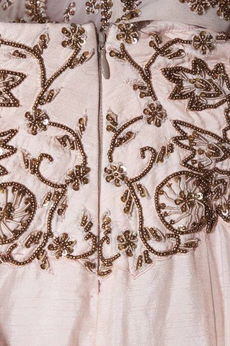 Shop Neha Mehta Couture Pink Embroidered Lehenga Set Online at Aza Fashions Shop_Neha Mehta Couture_Pink Embroidered Lehenga Set _Online_at_Aza_Fashions