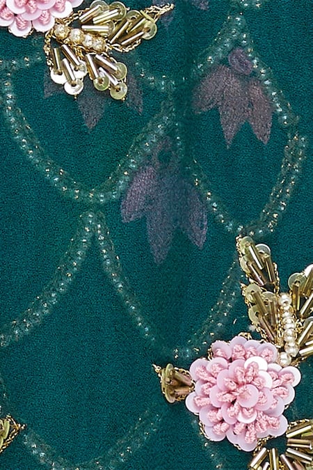 Neha Mehta Couture Green Hand Embrodiered Lehenga Set at Aza Fashions Neha Mehta Couture_Green Hand Embrodiered Lehenga Set _at_Aza_Fashions