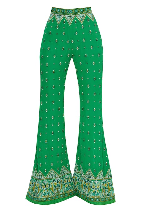 Shop_Arpita Mehta_Green Embroidered Jacket Pant Set_Online_at_Aza_Fashions