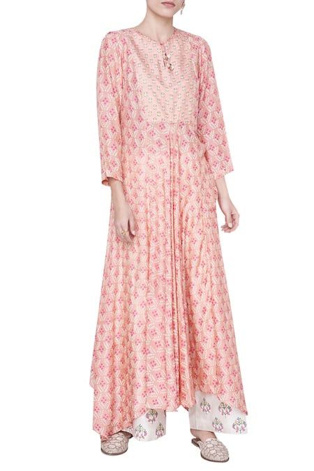 Grassroot By Anita Dongre Floral Print Asymmetric Kurta