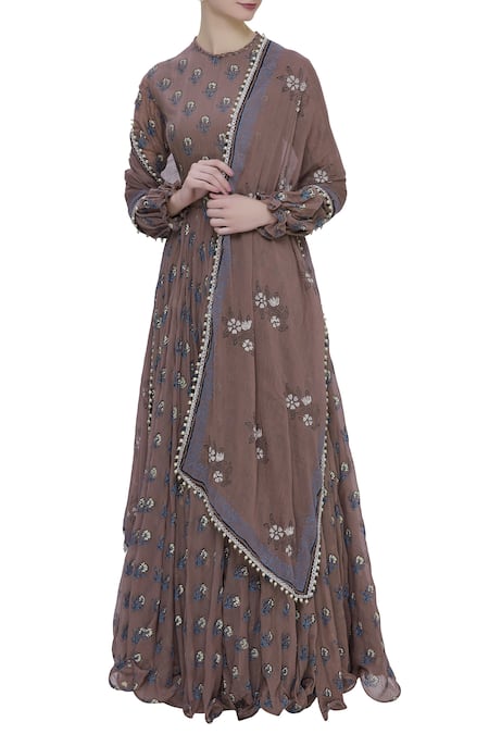 Aksh Printed anarkali kurta set 