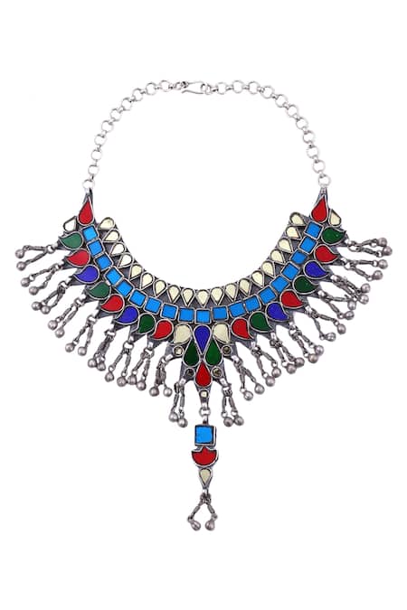 Sangeeta Boochra Multi Color Multicolor Ghungroo Choker Necklace 