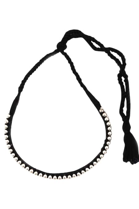 Sangeeta Boochra Silver Plated Metal Choker Necklace 