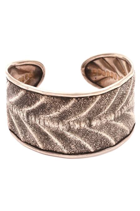 Sangeeta Boochra Silver Plated Metal Embossed Cuff