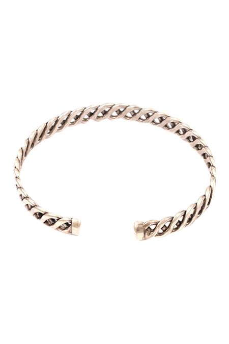 Sangeeta Boochra_Silver Plated Spiral Design Metal Cuff Bracelet _Online_at_Aza_Fashions