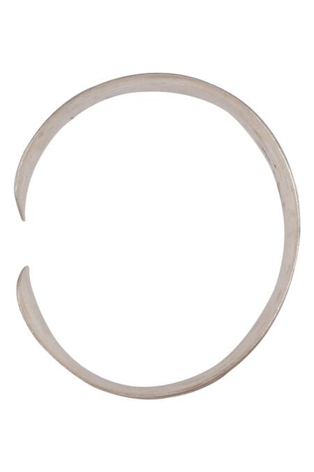 Buy_Sangeeta Boochra_Silver Plated Oxidized Handcrafted Cuff _Online_at_Aza_Fashions