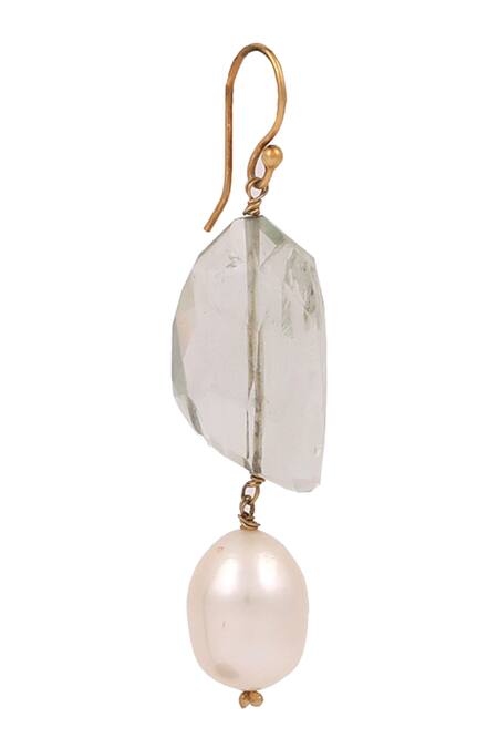 Buy_Sangeeta Boochra_Gold Plated Beads, Stones Earrings_Online_at_Aza_Fashions