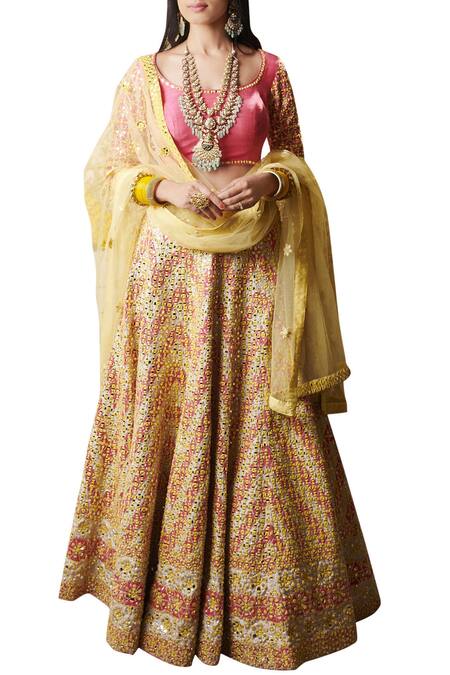 Abhinav Mishra Multi Color Embroidered Lehenga Set