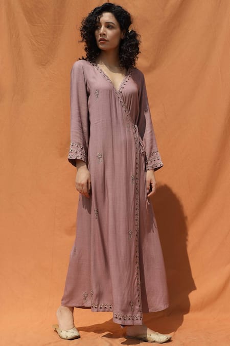 Bohame Printed Overlap Dress 