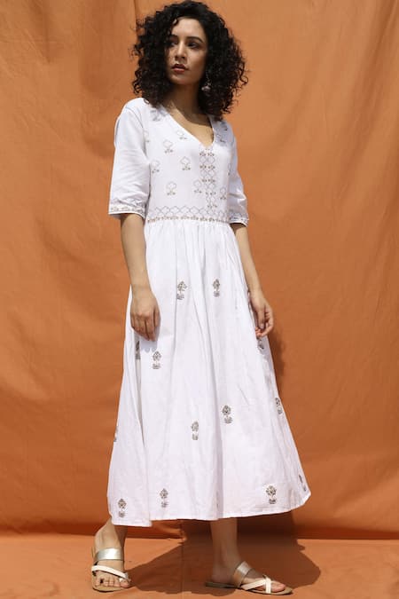 Bohame Printed Midi Dress 