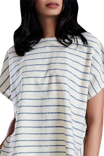 Shop_MATI_Off White Handloom Cotton Top_Online_at_Aza_Fashions