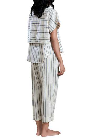 Shop MATI Off White Handloom Cotton Pants at Aza Fashions Shop_MATI_Off White Handloom Cotton Pants_at_Aza_Fashions