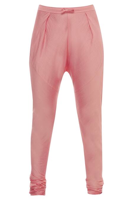 Shop Aiman Pink Silk Chanderi Split Neck Anarkali Set Online at Aza Fashions Shop_Aiman_Pink Silk Chanderi Split Neck Anarkali Set_Online_at_Aza_Fashions