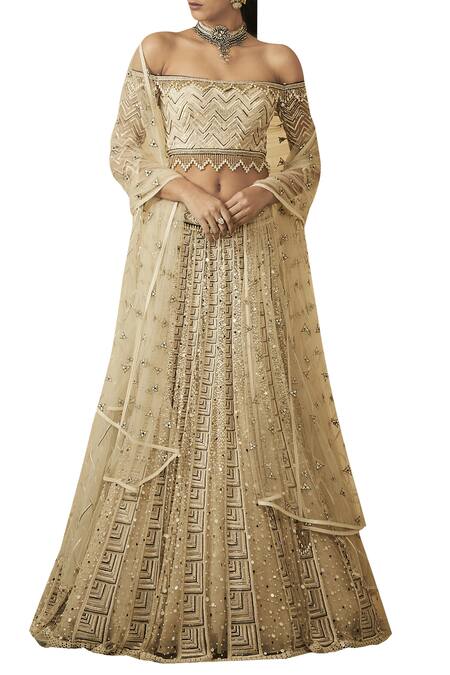 Buy Tarun Tahiliani Off White Embroidered Lehenga Set Online at Aza Fashions Buy_Tarun Tahiliani_Off White Embroidered Lehenga Set_Online_at_Aza_Fashions