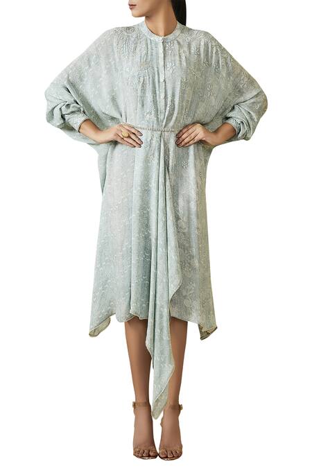 Buy Tarun Tahiliani Blue Chikankari Embroidered Tunic Online at Aza Fashions Buy_Tarun Tahiliani_Blue Chikankari Embroidered Tunic_Online_at_Aza_Fashions