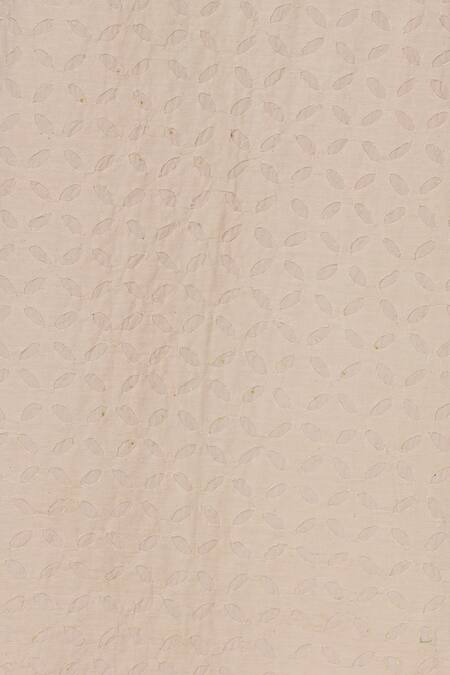 Kisneel By Pam_Pink Dobby Embroidered Kurta Set_at_Aza_Fashions