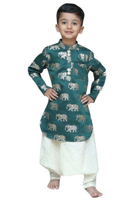 Kirti Agarwal - Pret N Couture Green Linen Satin Printed Kurta Set Online at Aza Fashions Kirti Agarwal - Pret N Couture_Green Linen Satin Printed Kurta Set _Online_at_Aza_Fashions